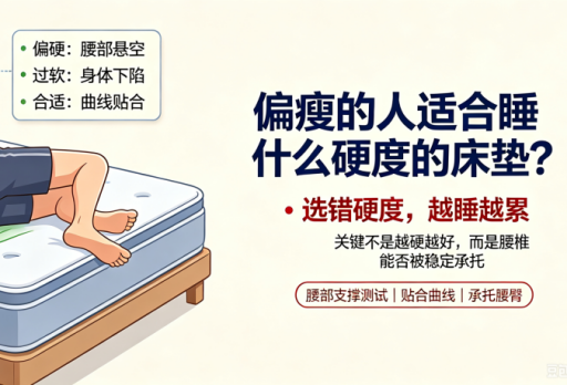 偏瘦的人适合睡什么硬度的床垫？选错硬度，越睡越累